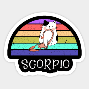 Cat Horoscope Scorpio Sticker
